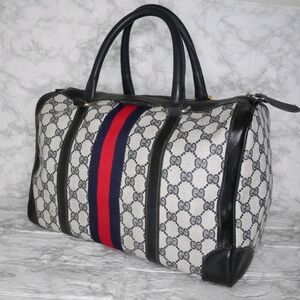 Gucci Black and Red Monogram Bag (AUTHENTIC VINTAGE)